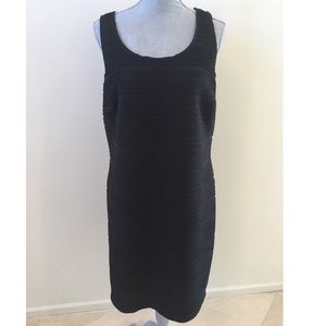 BN Plus Size Black Ribbed Bodycon Shift Dress 1X